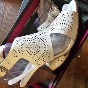 Vince Camuto, cream leather sandals